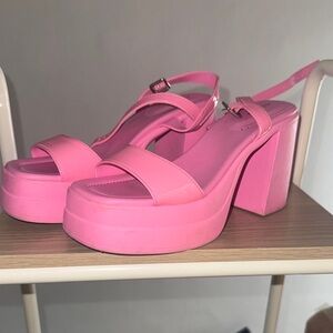 Aldo Vibrant Pink Platform Heels